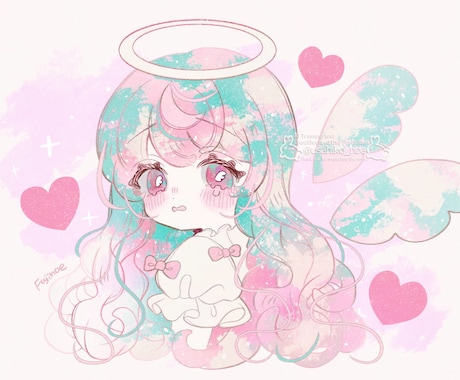 ドリーミーパステルな柔らかく幻想的な絵を制作します SNSアイコンやサムネ、ギフトなどに！女の子が得意です。 イメージ1