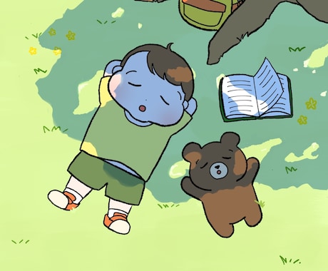 ゆるくてかわいいこどもの絵描きます 絵本のような世界をお届けします。ミニキャラとしても◎ イメージ2