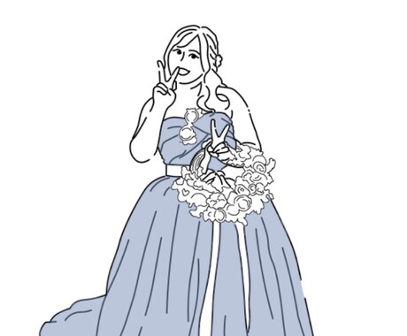 シンプルで温かみのある線画似顔絵描きます 優しく印象の良いアイコンを格安で！ イメージ1