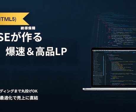 HTML/CSSで自由自在な高品質LP作ります 認定資格保持のSEが制作。高速表示と柔軟なカスタマイズ イメージ1