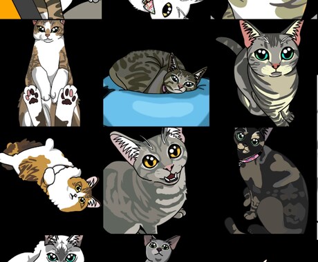 あなたの愛猫の似顔絵をデジタルで描きます ねこちゃんのデジタルイラストをデータで納品します。 イメージ1