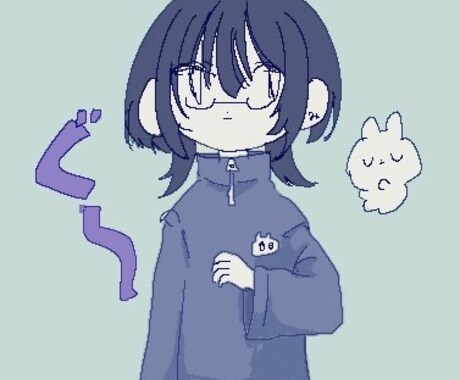 アイコン作成します 可愛いアイコン描きます。青系ゆるイラストです。 イメージ2