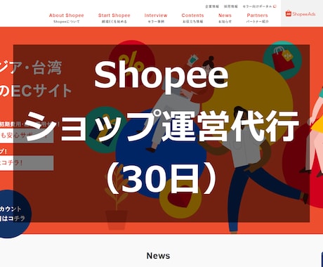 Shopee（越境EC）ショップ運営を代行します 出店・出品・プロモーション設定・チャット代行等（30日） イメージ1