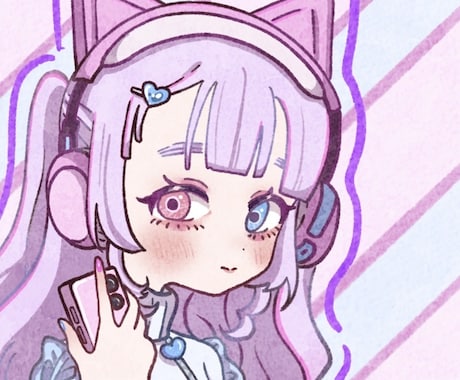あたたかみのあるイラスト描きます 頬がもちっとしたあたたかいやわらかさを表現します イメージ1