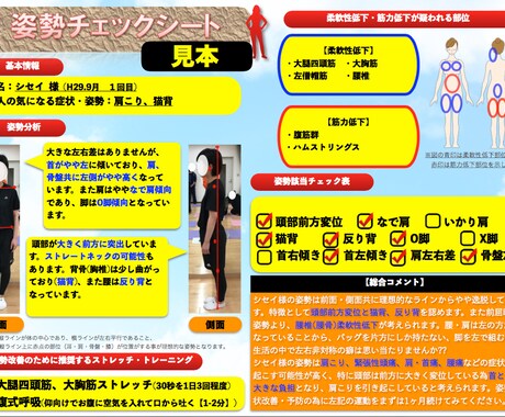 写真から綺麗な姿勢を手に入れる手助けをします あなたは猫背⁇Ｏ脚⁇姿勢を判断し、解決の手助けを致します‼︎ イメージ1