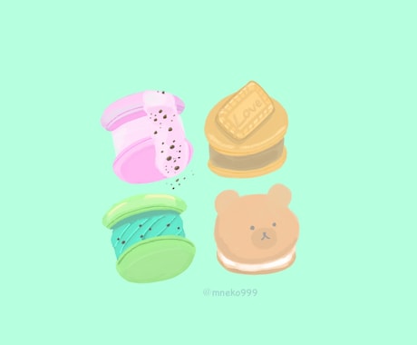 美味しそうふんわり食べ物描きます 癒されかわいいイラストをご提供いたします イメージ2