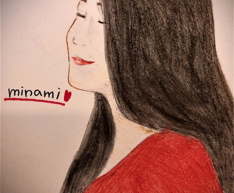 記念日やお子さんの成長記録に写真から似顔絵描きます イメージ1