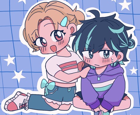 愛しいちびキャラお描きします ※三月末まで！特別価格。可愛がりたくなるわちゃわちゃおチビ達 イメージ2