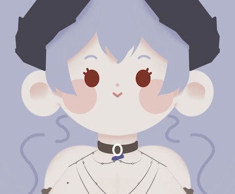 スマホのロック画面をシンプルに可愛く作成します 好きなキャラや自分のオリキャラをシンプルでかわいい壁紙に！ イメージ1