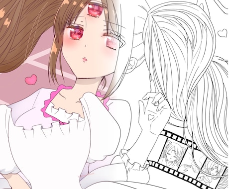 貴方の線画に着色させていただきます 線画は描けるけど色塗りが難しい！めんどくさい！という人に！ イメージ1