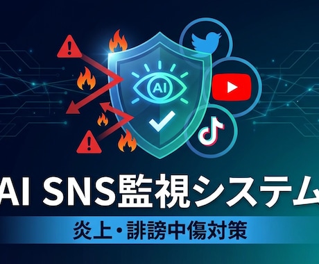 SNS炎上リスクを“事前に防ぎ”ます あなたのSNS活動にAI監視システムを利用してみませんか？ イメージ1