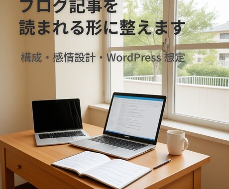 ブログ記事を「読まれる形」に整えます SEO構成・感情設計・WordPress想定込み イメージ1