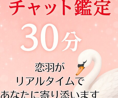 30分間、恋羽がリアルタイムであなたに寄り添います 心の中をゆっくり整理する、羽休めのような30分♡ イメージ1