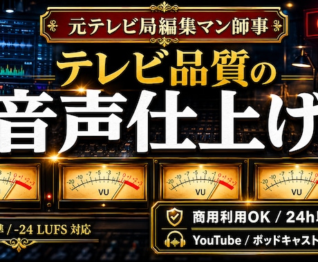 テレビ業界の音響技術でノイズ除去・音声調整します イメージ1