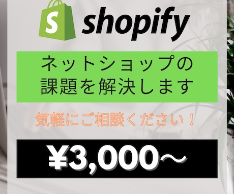 Shopifyパートナーが困りごとを解決致します サイト改修、エラー修正、アプリ導入等なんでもご相談ください。 イメージ1