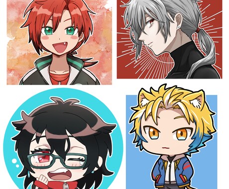 SNS等で使用できるアイコンを制作します 可愛いからかっこいいまで/アニメ塗り/最短3日納品 イメージ1
