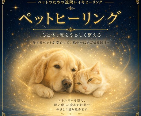 あなたの大切なペットさんへレイキヒーリングします ペットさんの心と体をやさしく包む遠隔ヒーリング（臼井式レイキ イメージ1