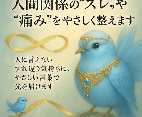 ボツ人間関係の“ズレ”や“痛み”をやさしく整えます 人に言えないすれ違う気持ちに、やさしい言葉で光を届けます イメージ1