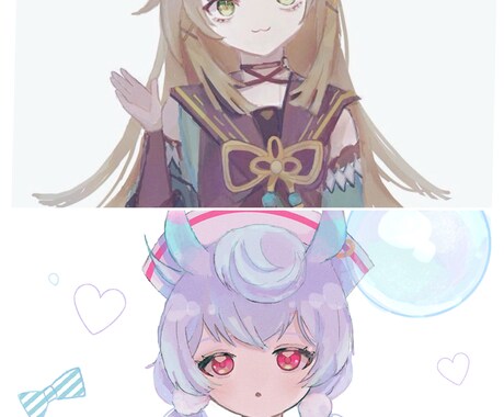 厚塗りで可愛くて雰囲気のあるイラストを制作します SNSアイコン一枚絵MV歌ってみた等様々な用途をお任せ下さい イメージ2