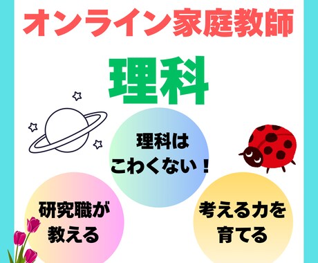 研究技術者が、理科のオンライン家庭教師をします 小中学生向け/理科の楽しさや面白さを見つけましょう！ イメージ1