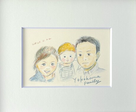 絵本のような優しいタッチの似顔絵描きます 心温まる手描きの似顔絵。記念やプレゼントに最適です イメージ2
