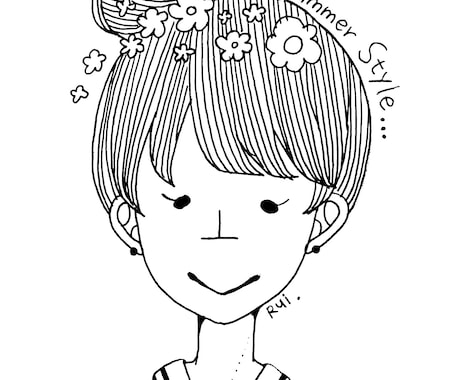 シンプルな似顔絵描きます イメージ1