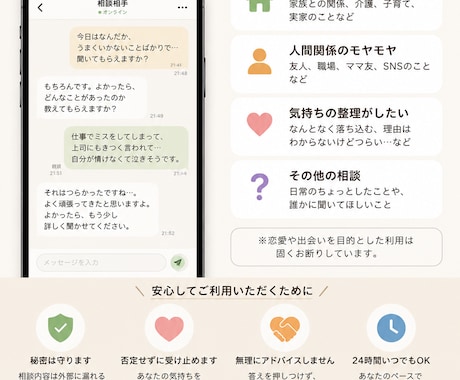 誰かに話したい気持ち聞きます しんどい時の駆け込み場所になれたら嬉しいです イメージ2