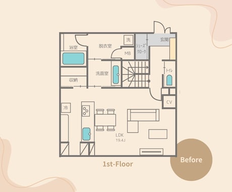 添削!間取りレシピ を作成します ひとさじのアイデアで理想の空間を。 イメージ2
