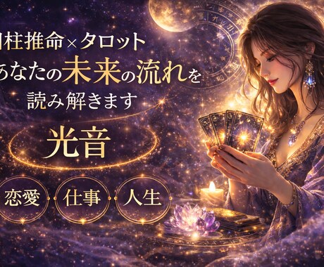 四柱推命×タロットで未来の流れを読みます 今の悩みの原因とこれからの流れを丁寧に鑑定 イメージ1