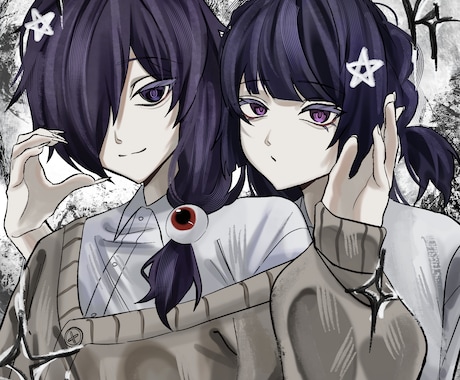 イラストお描きします アイコン、ヘッダー、一枚絵、歌ってみたサムネイル イメージ2