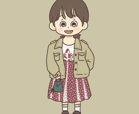 格安！全身コーデの似顔絵描きます 写真のコーデをそのままにかわいい似顔絵にします イメージ2