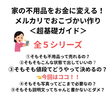 PDF/不用品を売ってお金にする基礎が学べます 【メルカリそもそもシリーズ③】 イメージ1