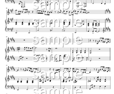 ピアノ向け譜面のアレンジ及び作成します 本当に欲しかった譜面、作ります。実績100曲以上 イメージ2