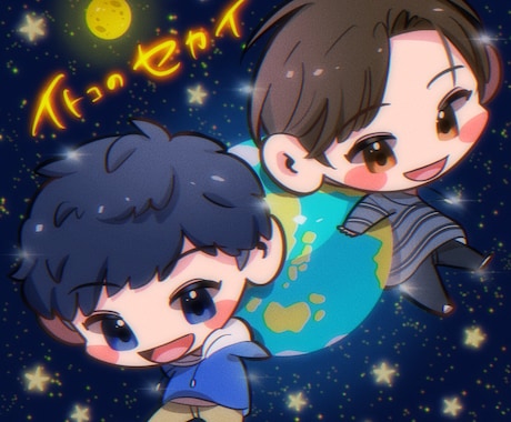 アニメ風タッチ！デフォルメアイコン描きます 可愛くてカラフル！私のオリジナルイラストはいかがですか？ イメージ2