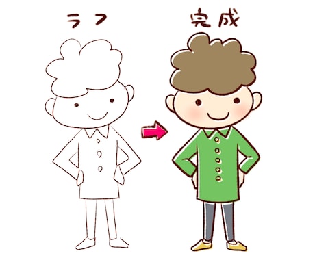 可愛い人物イラストお描きします 元会社員デザイナーが対応致します！ イメージ2