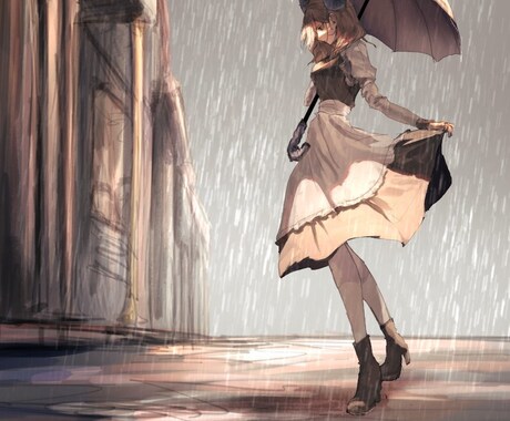 ラフ感のある厚塗りイラストを制作します 【楽曲イラストなどにおすすめ！】厚塗りイラストを提供します イメージ2