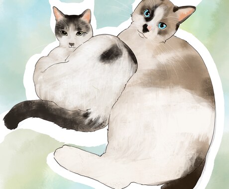 猫ちゃんの似顔絵描きます 愛猫の温もり、そのままイラストに！プレゼントにも！ イメージ2