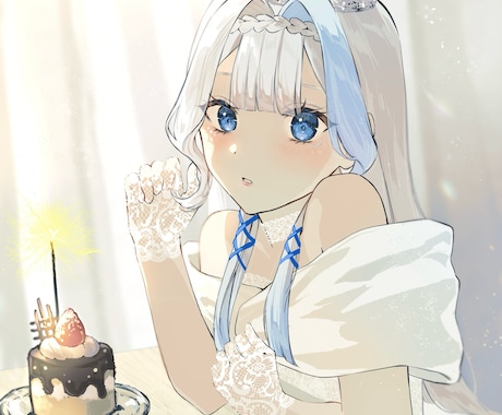 キラキラした透明感のあるイラストをお描きします アイコン・ヘッダー・サムネイルなど幅広く対応します イメージ1