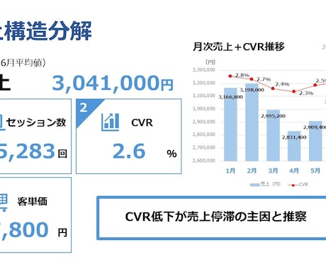 EC売上データを分析し診断レポートを作成します EC売上の課題をデータ分析で可視化 イメージ2