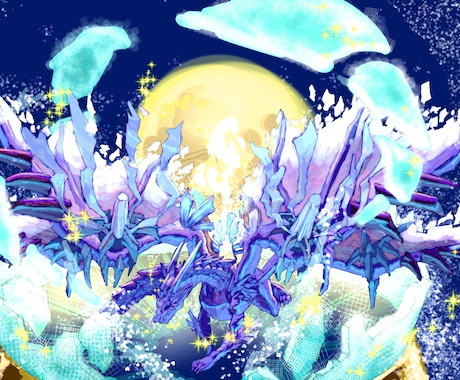 かっこいいドラゴンの一枚絵を作成します 他にないイラストを比較的安価で イメージ2