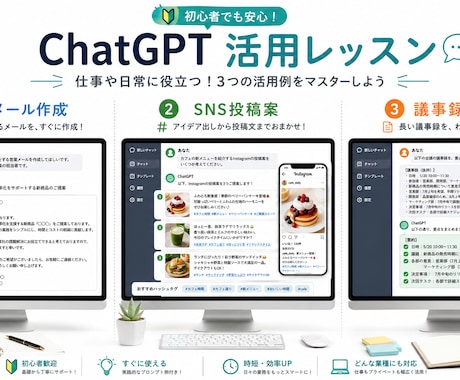 ココナラ最安値｜ChatGPT教えます 仕事で使える型から丁寧に教えます イメージ2