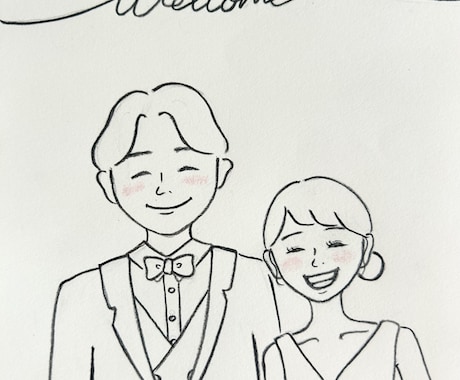 似顔絵イラスト描きます 記念日 結婚式 誕生日等、大切な日に^^ イメージ1