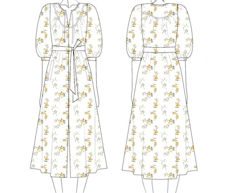 女性向けのファッションデザインイラストを提供します 欧米で経験がある現役デザイナーがデザイン制作します。 イメージ1
