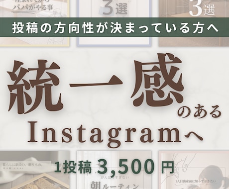 統一感あるInstagram投稿デザイン制作します 世界観と情報を整える投稿デザイン イメージ1