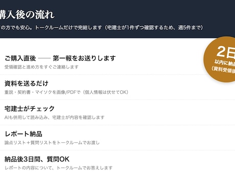 重説・契約書の見落としを宅建士×AIが確認します 契約前に。宅建士×AIが重説・契約書を中立チェック イメージ2