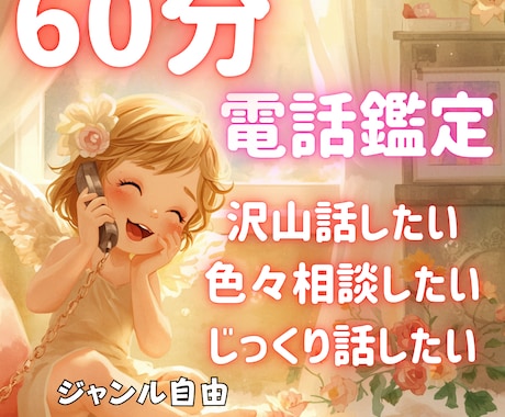 迷ったらここ！60分どんなお悩みも幅広く鑑定します 恋愛・仕事・人生の悩みなど何個でも鑑定可能！沢山聞きたい方へ イメージ1