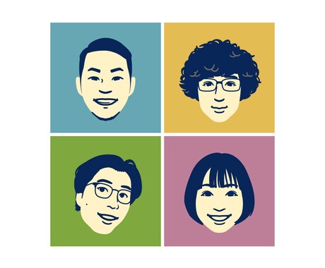 なんとなく似てるレトロでシンプルなアイコン描きます 懐かしいのに新しい。SNSで映える似顔絵アイコン イメージ2