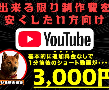 追加料金無しで1分前後のショート動画を制作します ショート動画を格安で制作中です！！ イメージ1