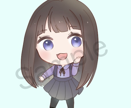 透明感のあるふわふわしたミニキャラ描きます 最短即日！商用利用OK！優しいタッチのミニキャライラスト イメージ2