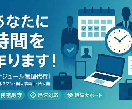 最短当日納品！忙しい人の時間設計します 最短当日納品であなたの時間を整える イメージ1
